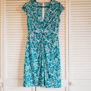 👗Antonio Melani Teal Print Dress